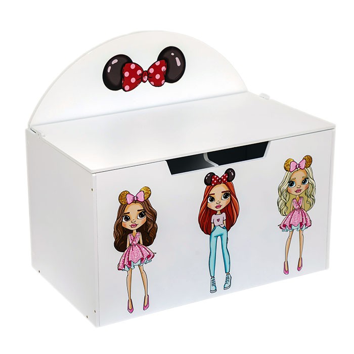 Ящик-сундук для игрушек Куколки ЯС04