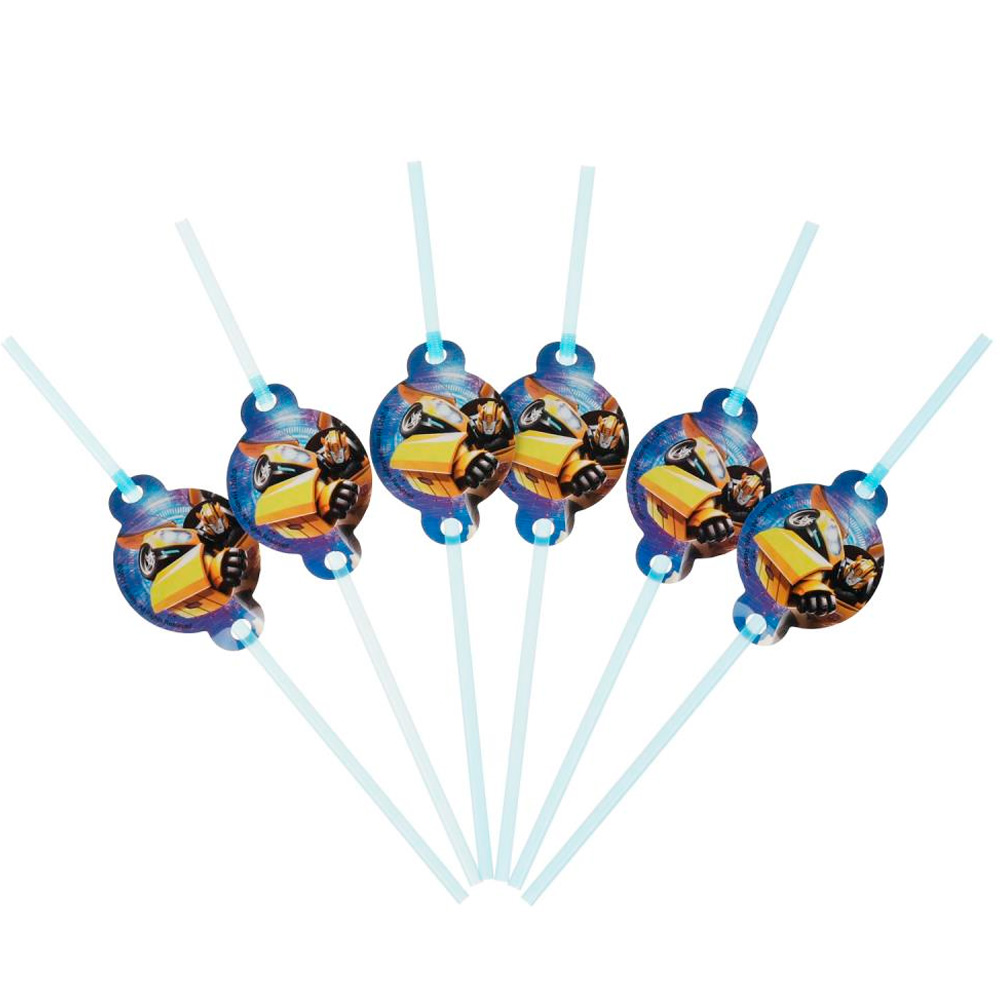 Трубочки для напитков 6 шт Трансформеры SP-70435-TR
