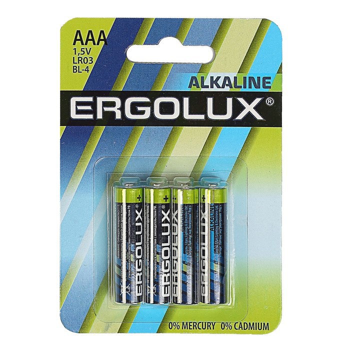 Элемент питания 12865 LR 3 Ergolux (4шт) 3+1xBL (40/960)  /цена за упак/