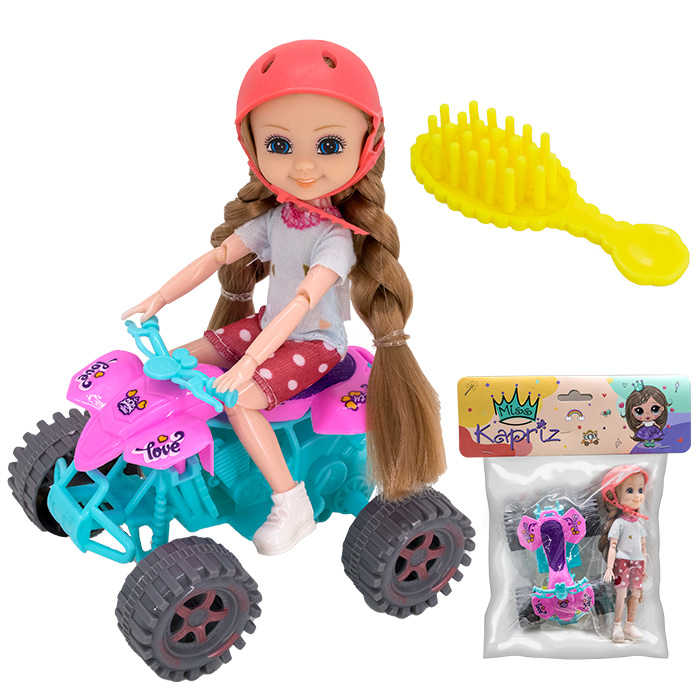 Кукла малышка Miss Kapriz YS53828 со скутером в пак.