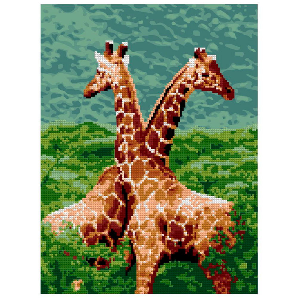 Набор ДТ Алмазная мозаика Жирафы 30*40 см частичное заполнение Ам-014 LORI.
