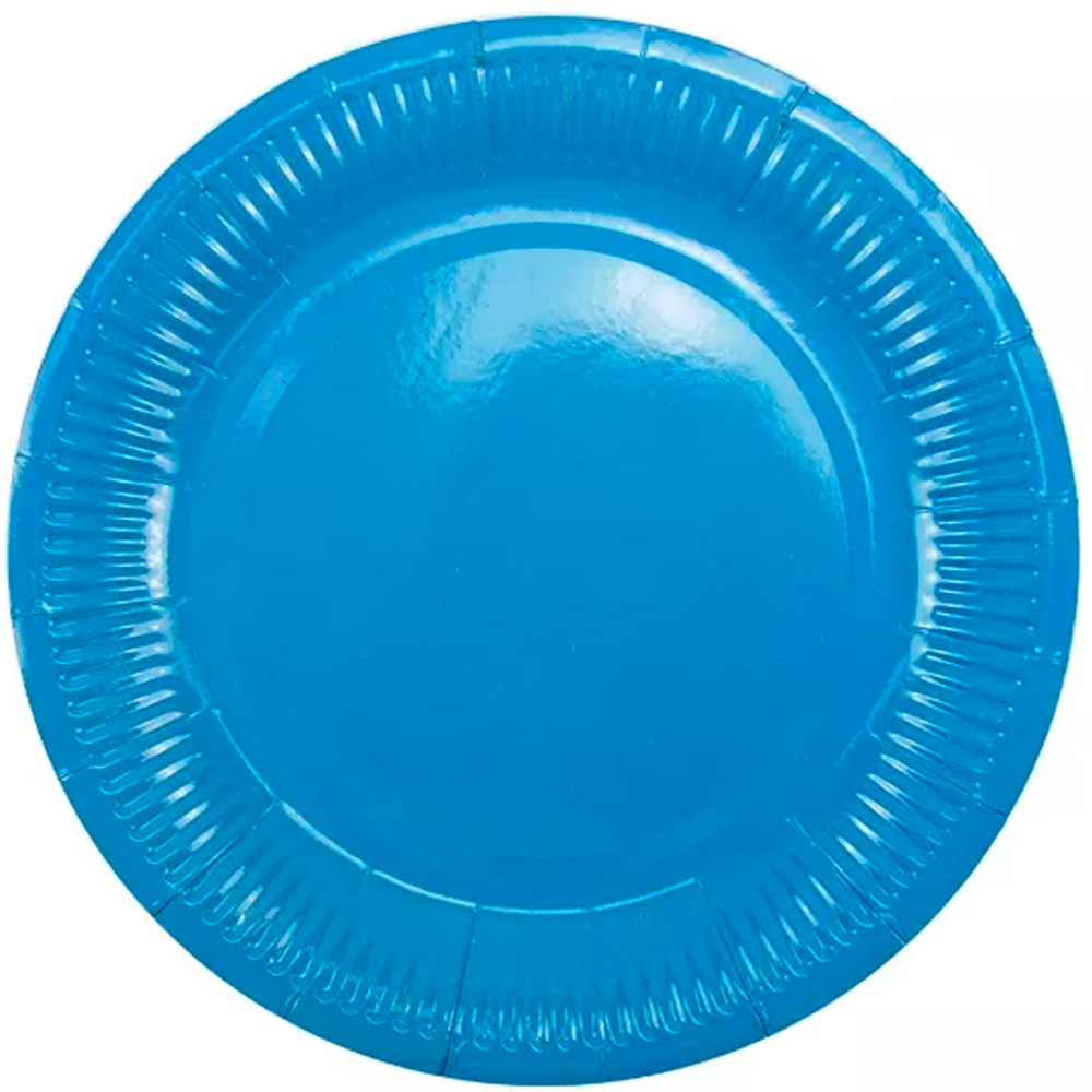 Тарелка бумажная ламинированная Blue 18см 6шт 6056742.
