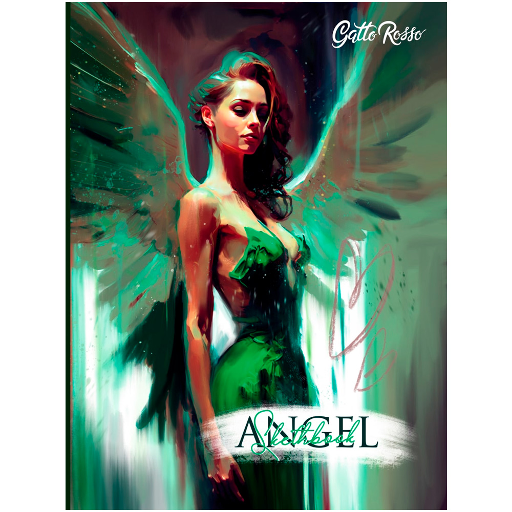 Скетчбук 467-0-159-07988-0 Gatto Rosso. Angel Sketchbook. Angel in Green