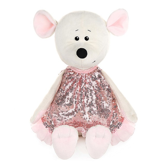 Мышка Мила в Розовом Платье, 28 см MT-MRT021918-28
