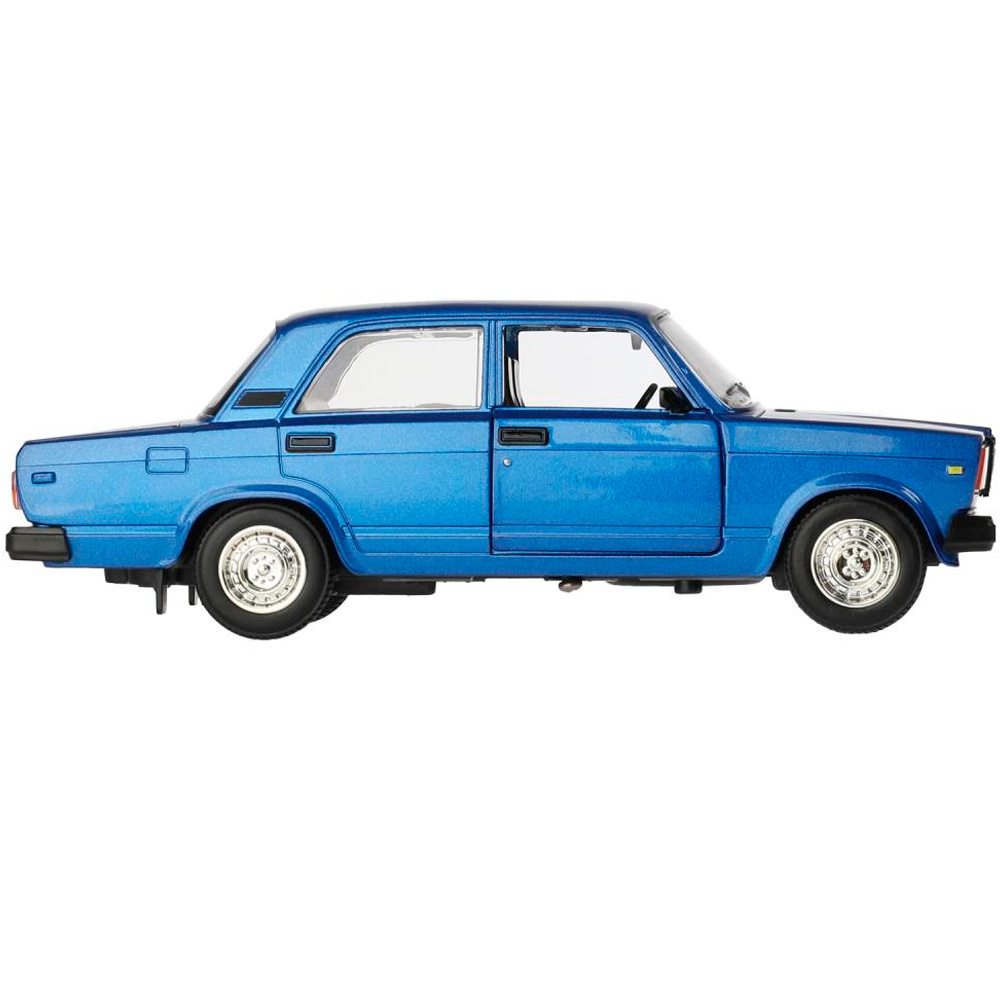 Модель VAZ-2107-B LADA 2107, 17 см,инер.синий Технопарк  в коробке 