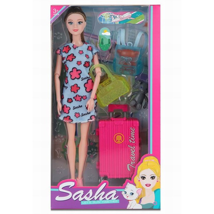 Кукла 51817 Саша путешественница в кор.