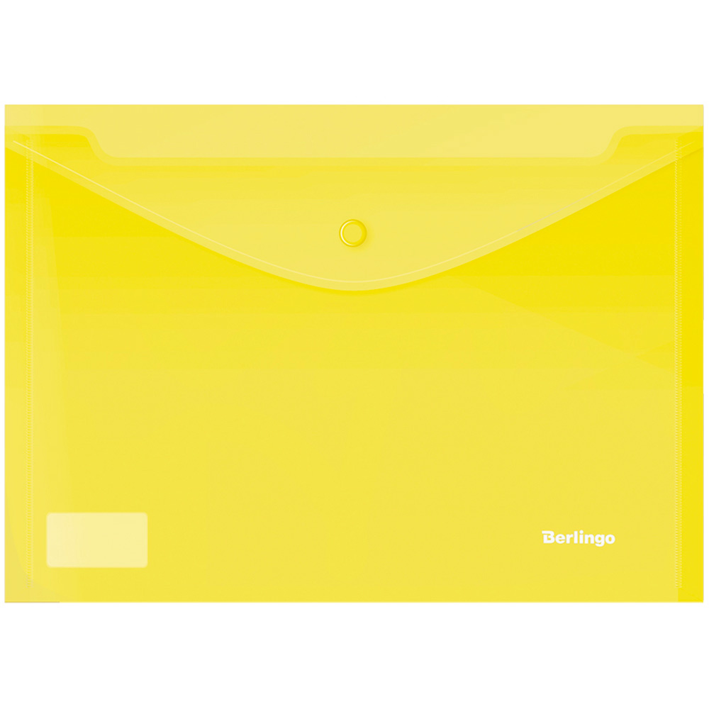 Папка-конверт на кнопке Berlingo А4 180мкм, ассорти 236075.