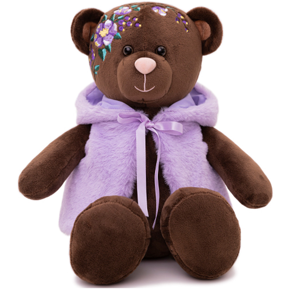 Медведь фиолетовый в жилетке 35 см BB/VIO/25 KULT Bloom collection