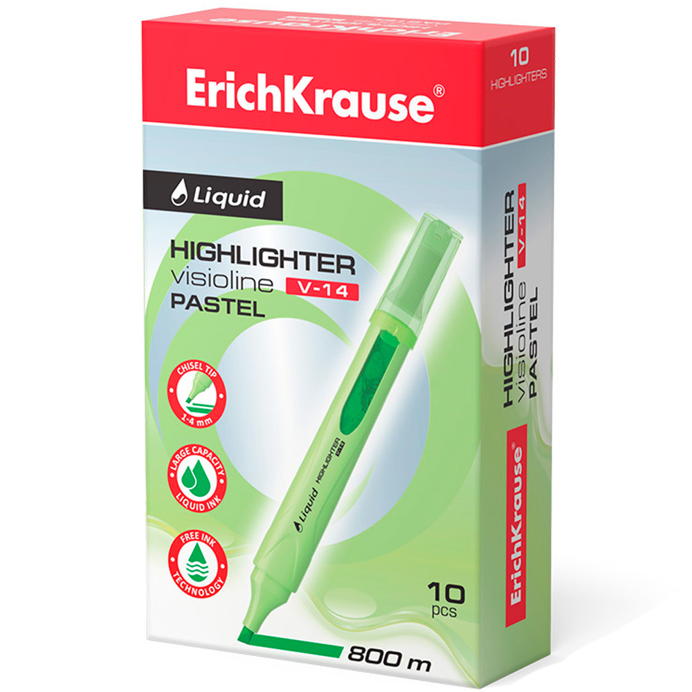 Текстмаркер зеленый Liquid Visioline V-14 Pastel 56024 /Erich Krause/.