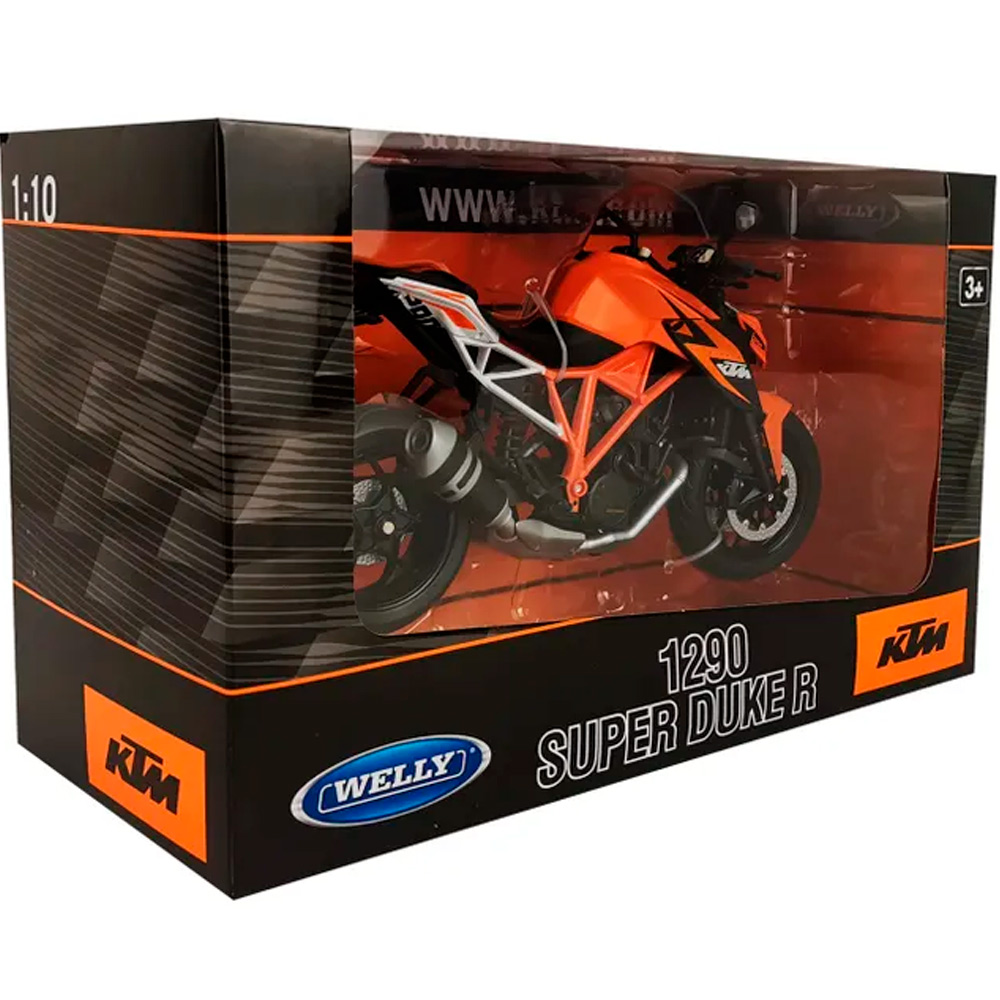 Модель 1:10 Мотоцикл KTM 1290 SUPER DUKE R, оранжевый 62809W