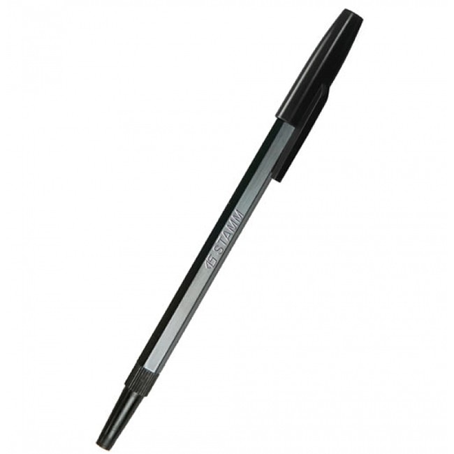 Ручка шарик черный на масляной основе 0,7мм 049 РШ04 СТАММ 