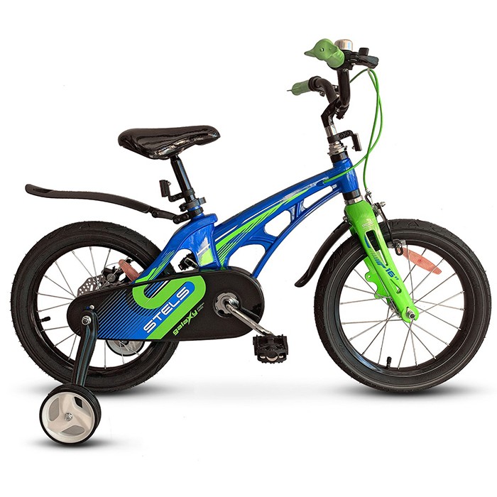 Велосипед двухколесный 16" Galaxy синий/зеленый V010