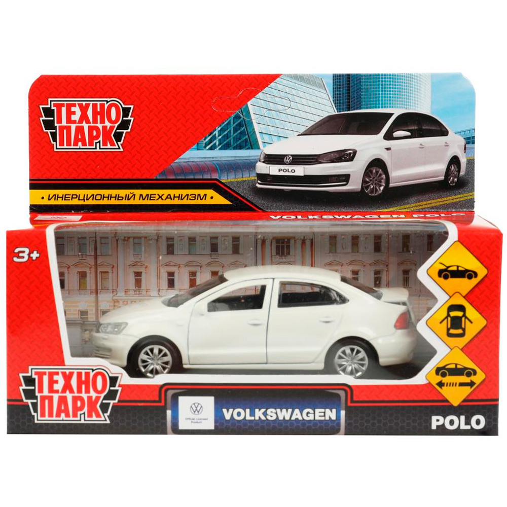 Модель POLO-12-WH VOLKSWAGEN POLO длина 12 см, двери, багаж, инерц, белый  Технопарк в кор. 438-910 от бренда Технопарк купить оптом в Перми по низким  ценам – Маркер Игрушка