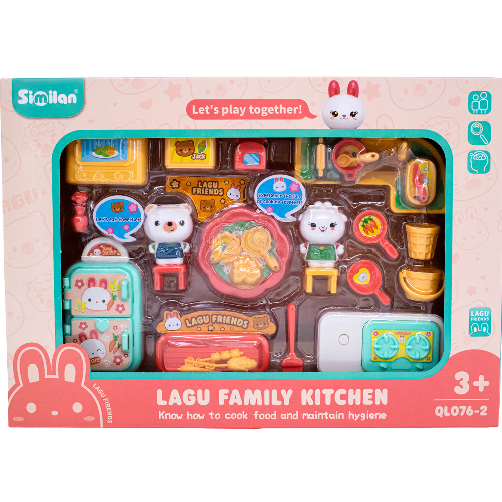 Игров. набор QL076-2 Семейная кухня с питомцами в кор.
