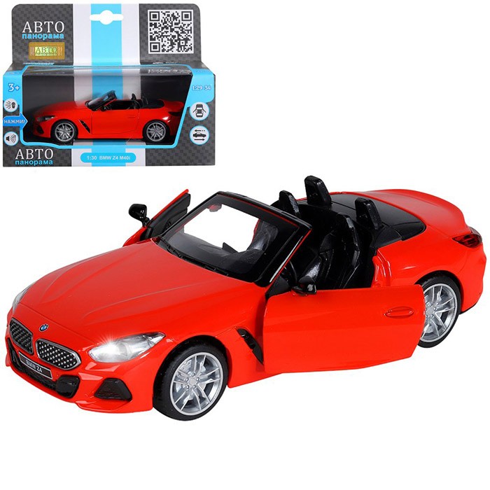Модель 1:30 BMW Z4 M40i, красный 1251477JB Автопанорама