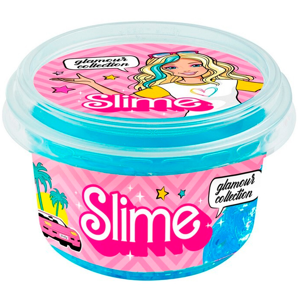 Лизун Slime Glamour collection clear голубой SLM185
