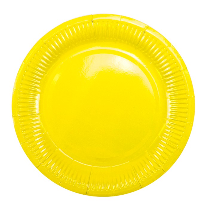 Тарелка бумажная ламинированная Yellow 18см 6шт 6056490.
