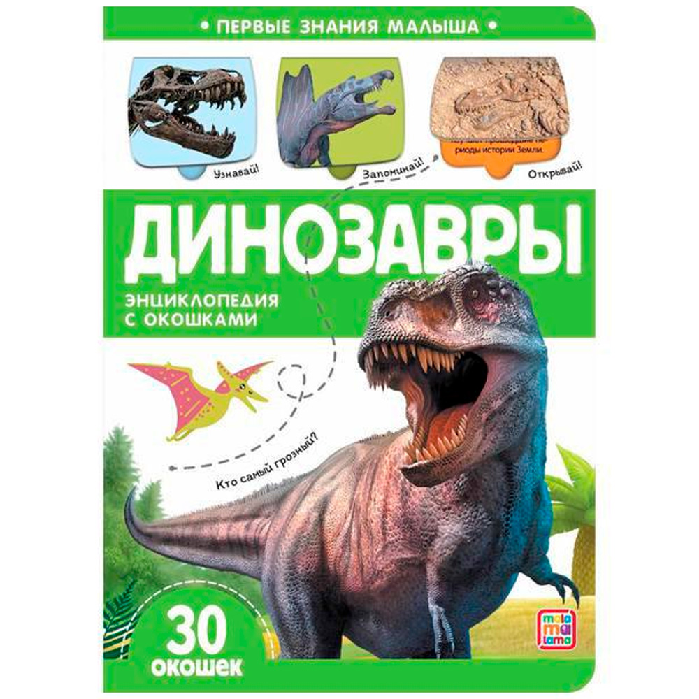 Книга 9785001346692 Первые знания малыша(с окошками). Динозавры